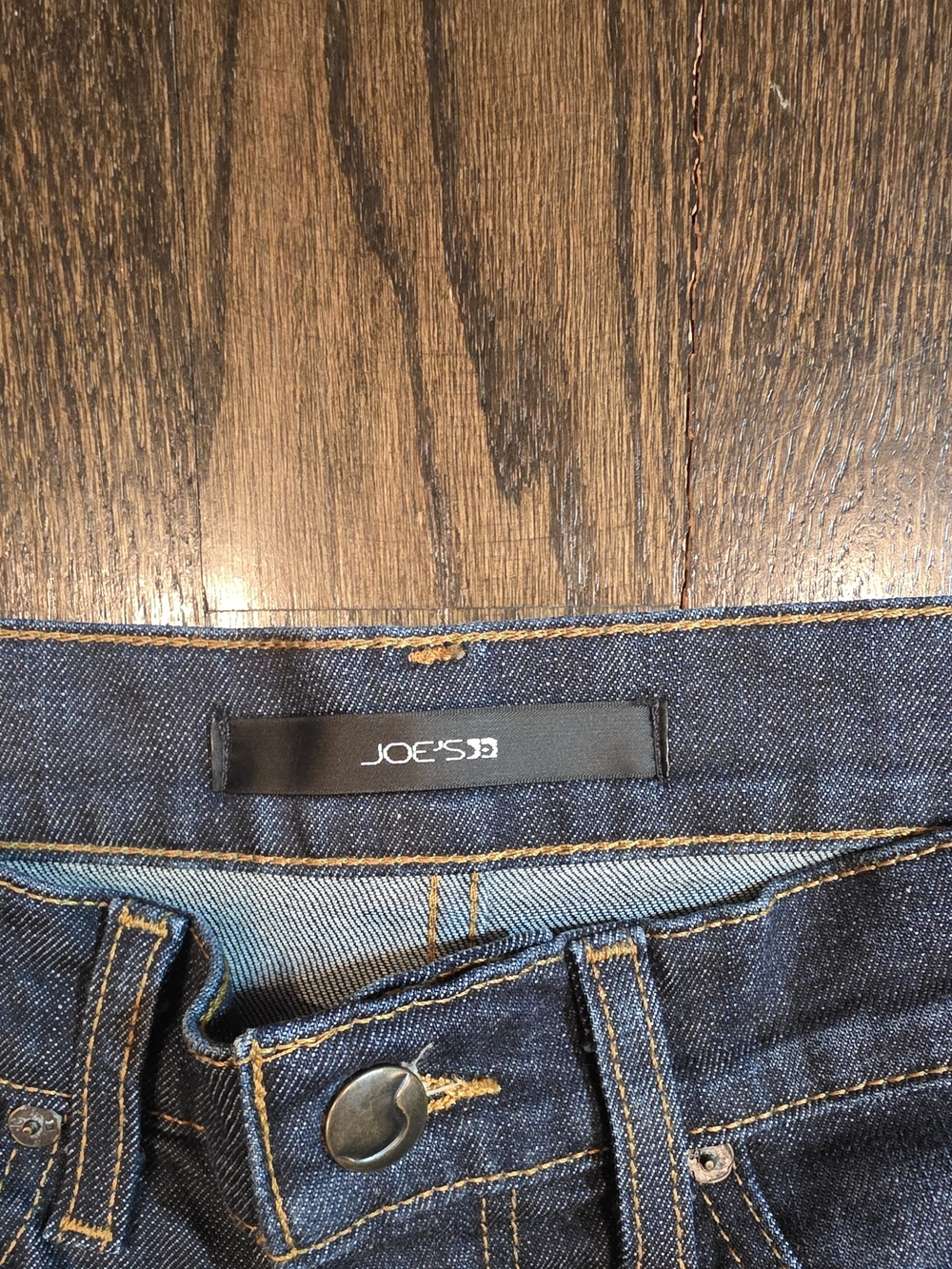 Joe's Jeans Dark Blue Frayed Denim Cutoff Shorts - Picture 2 of 4